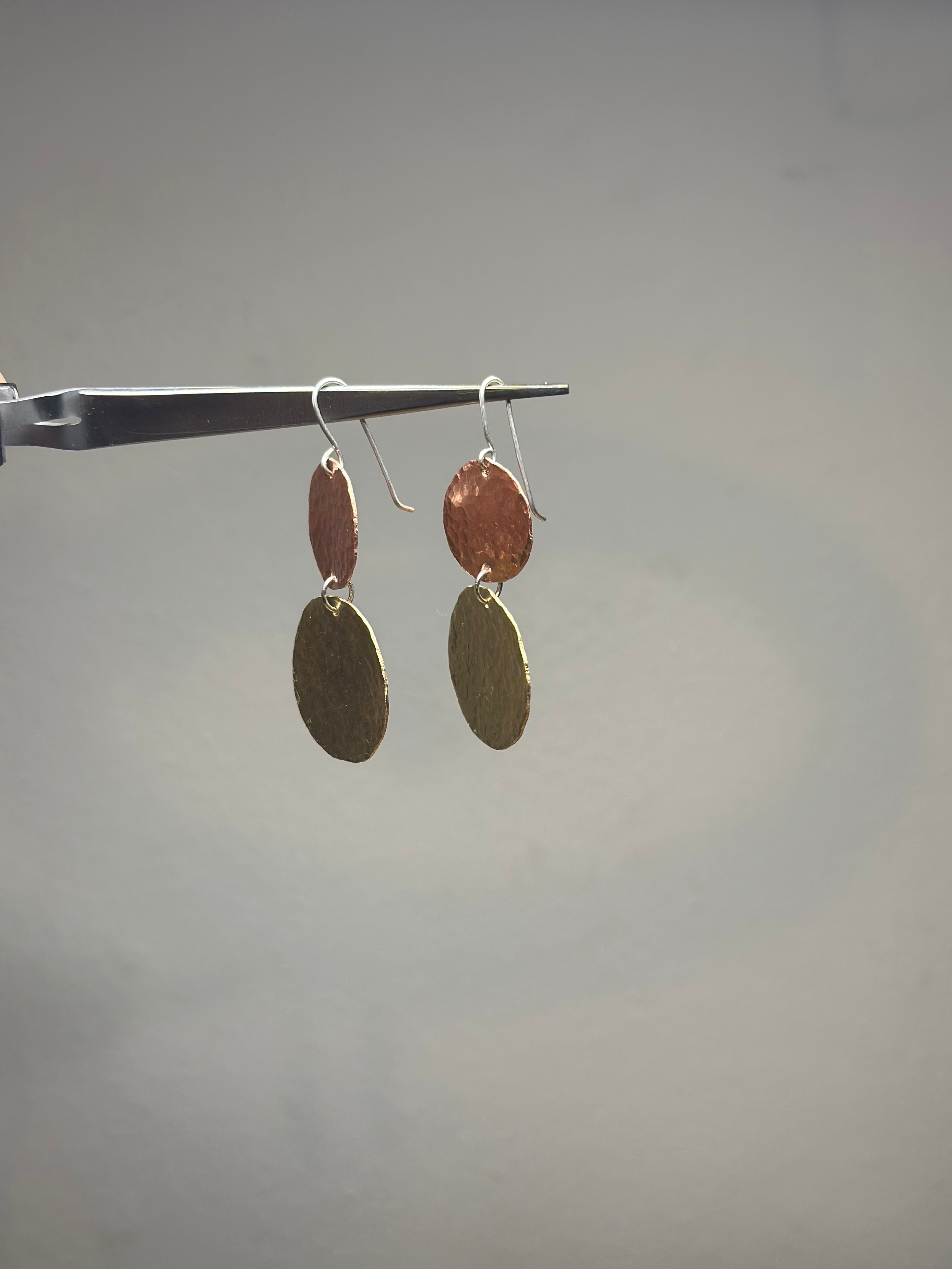 Statement Tri-metal Earrings