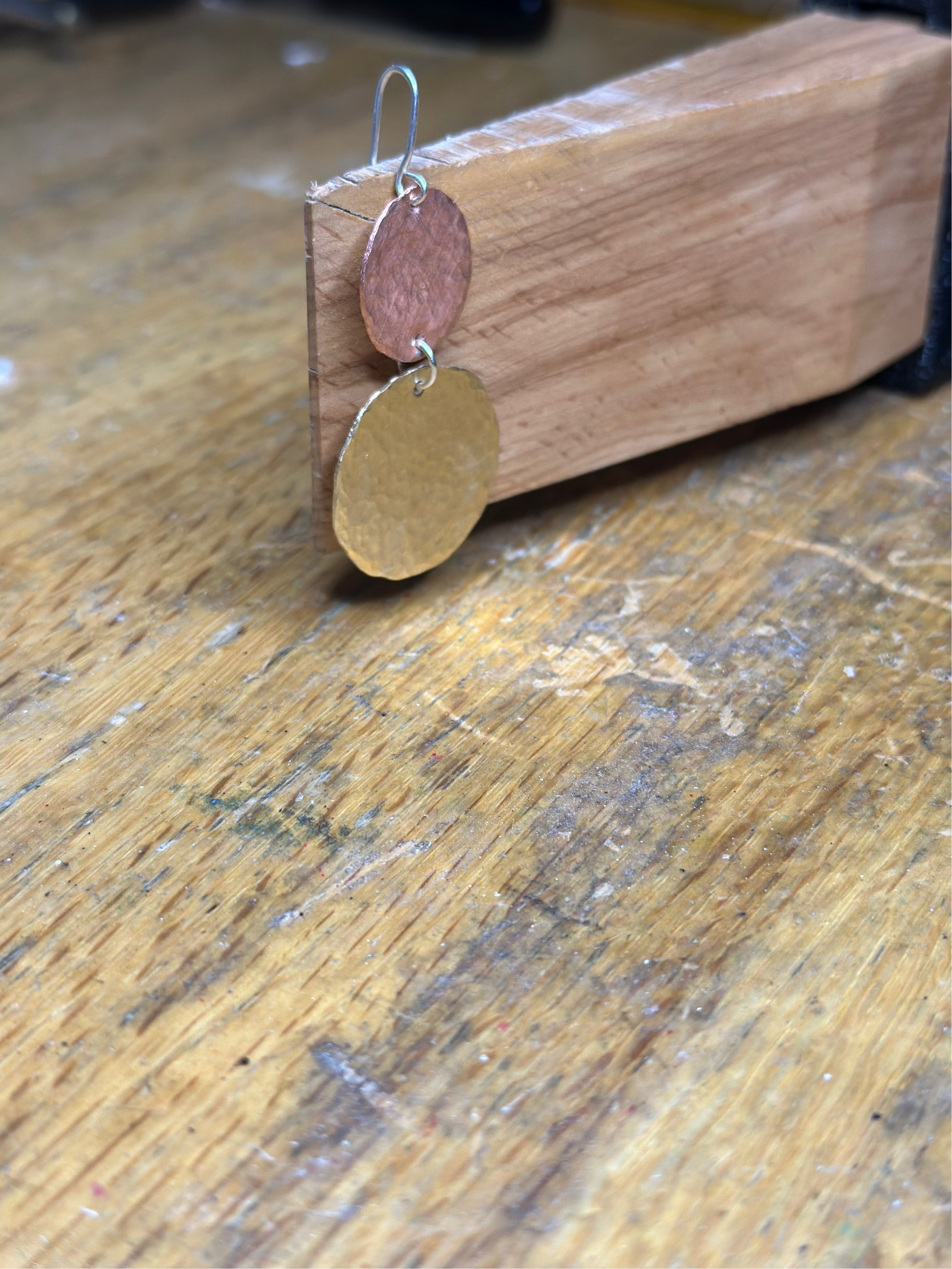 Statement Tri-metal Earrings