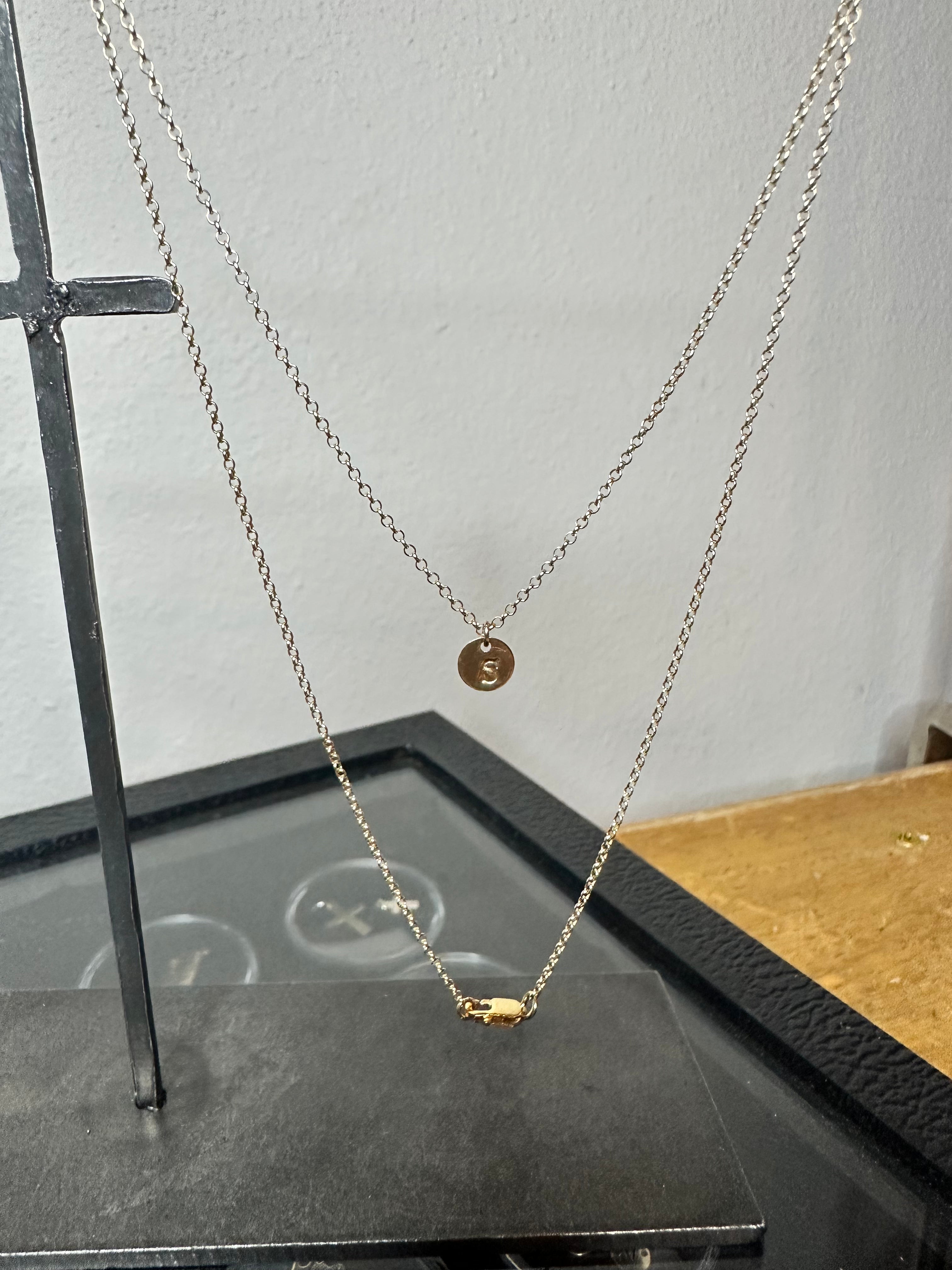 Custom Initial Necklace with Letter Charm
