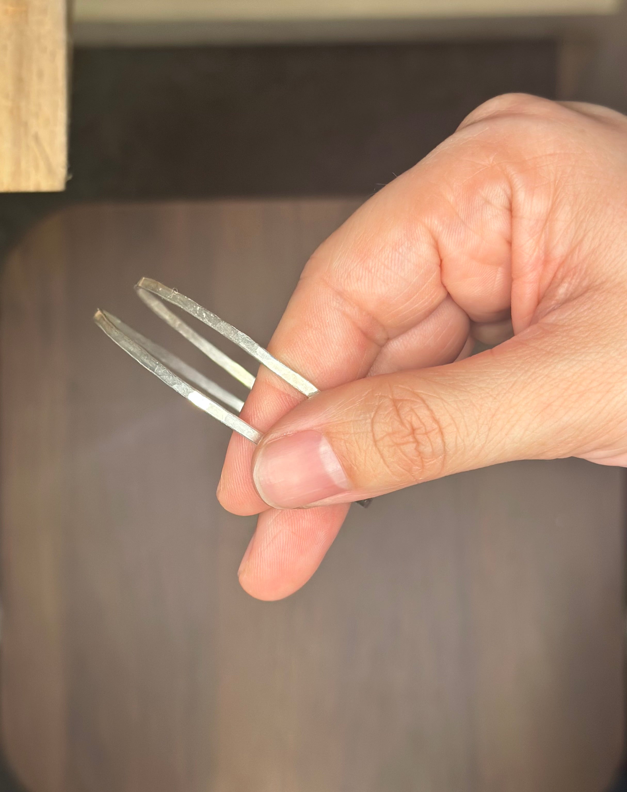 Hammered Oval Bangle