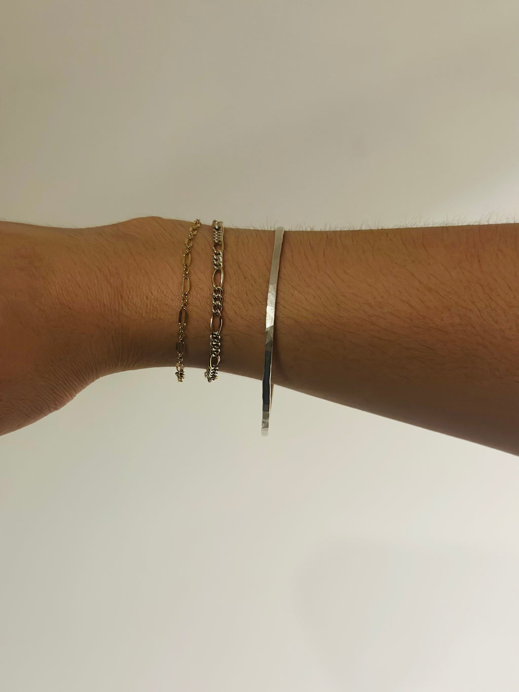 Hammered Oval Bangle