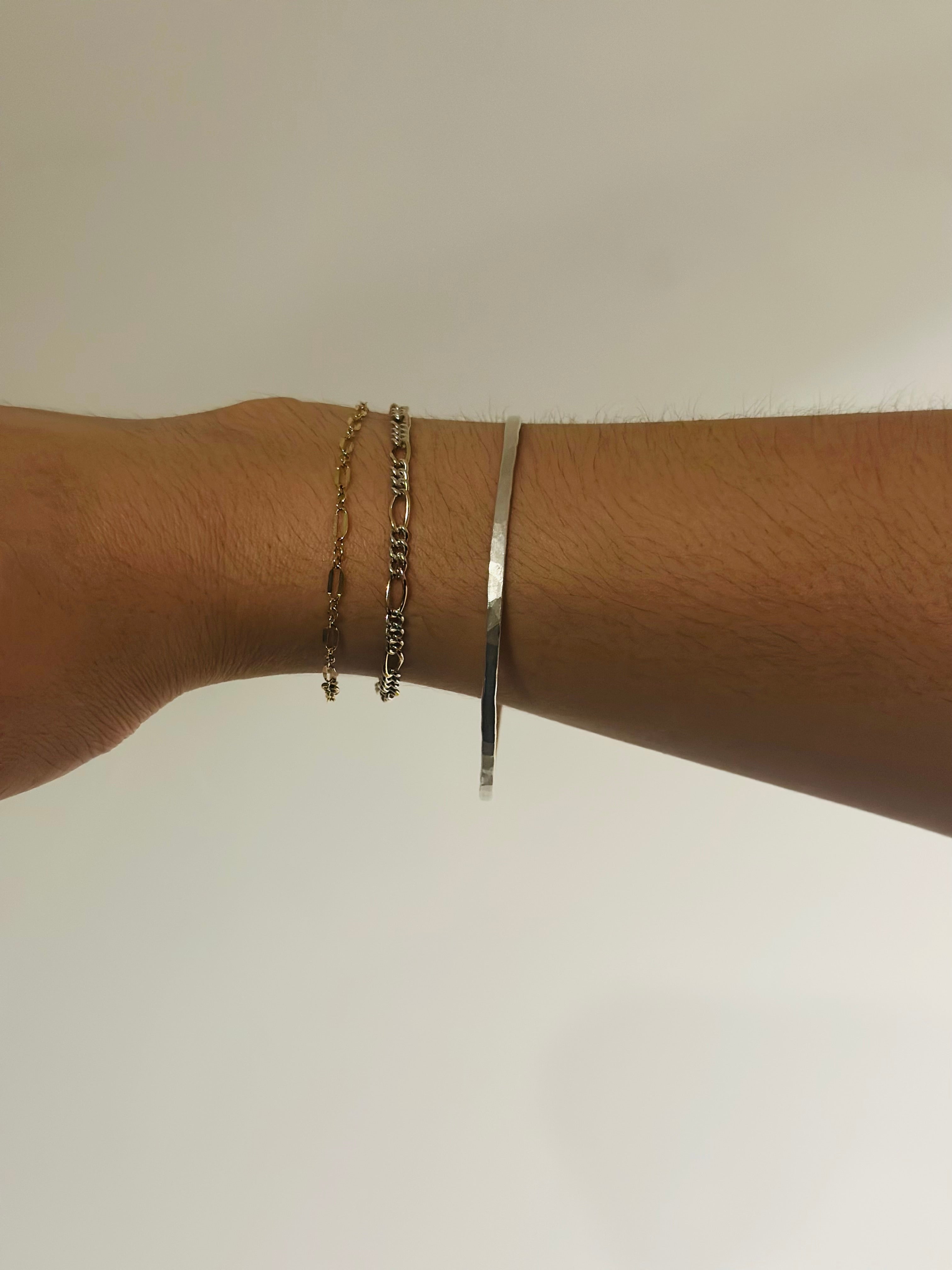 Hammered Oval Bangle