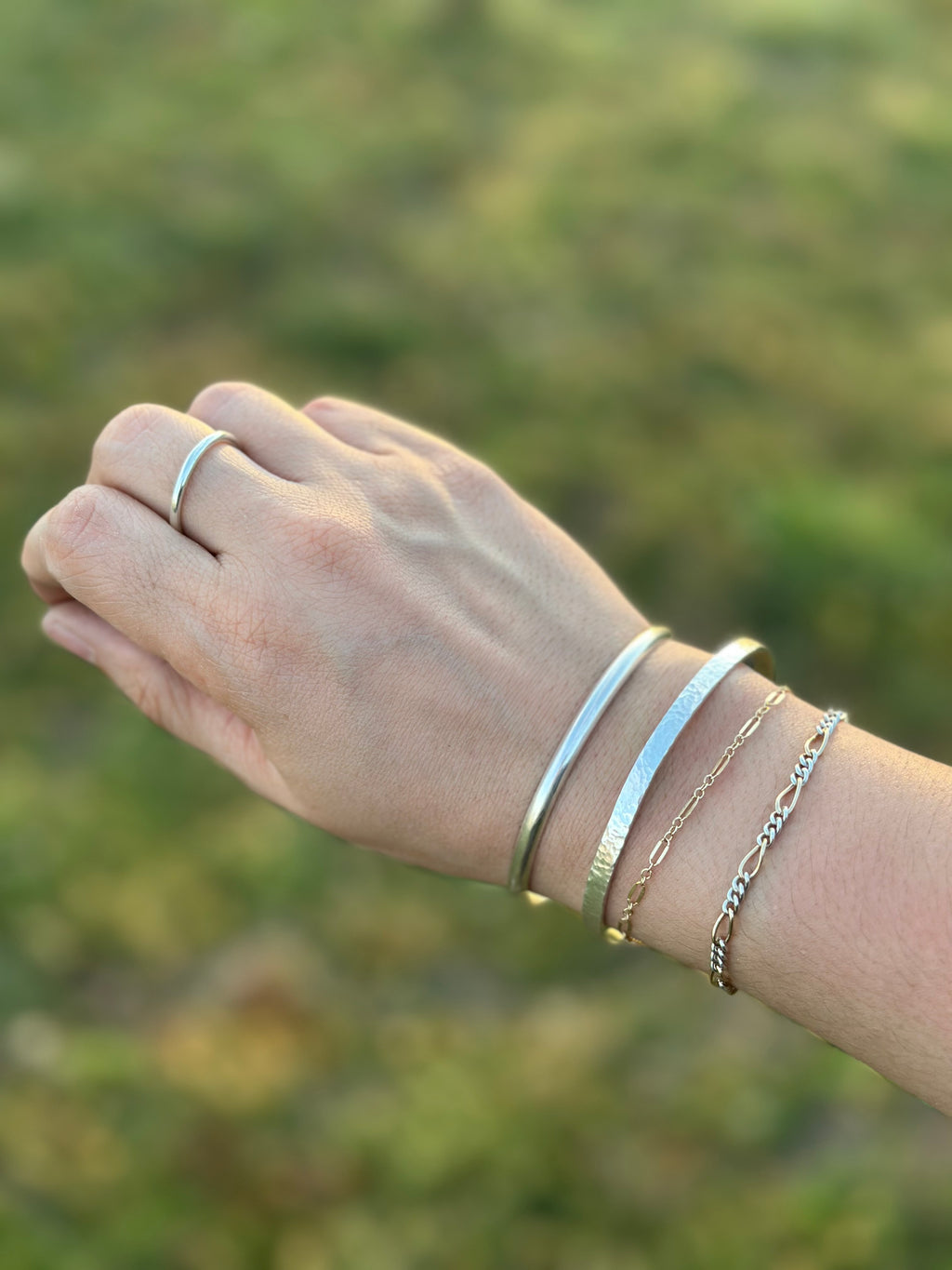 Hammered Sterling Silver Cuff