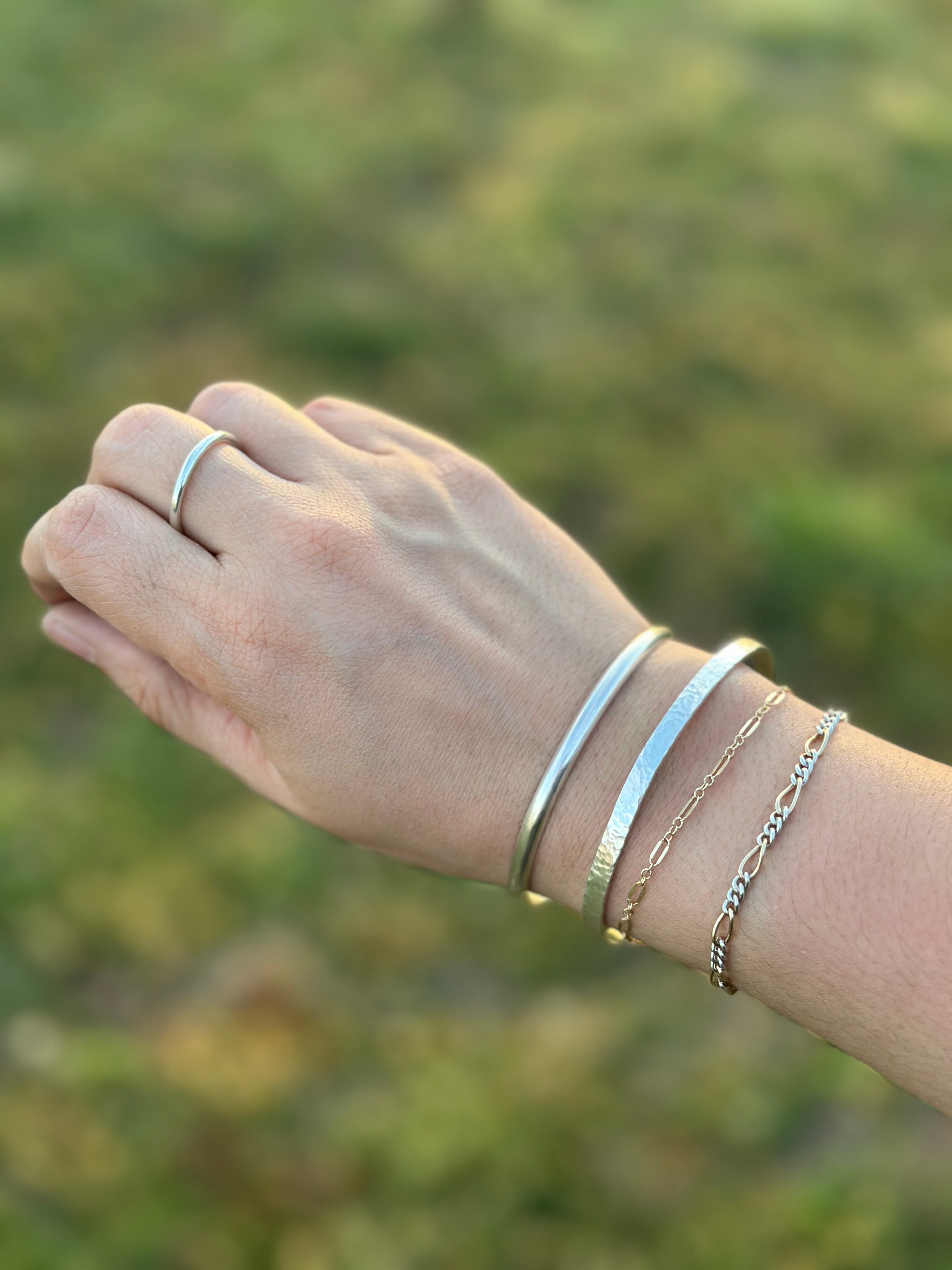 Hammered Sterling Silver Cuff