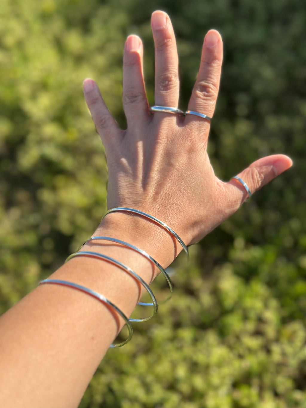 Sterling Silver Forged Ring - 4mm