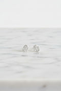 Molten Flat Stud Earrings - 0.925 Sterling Silver