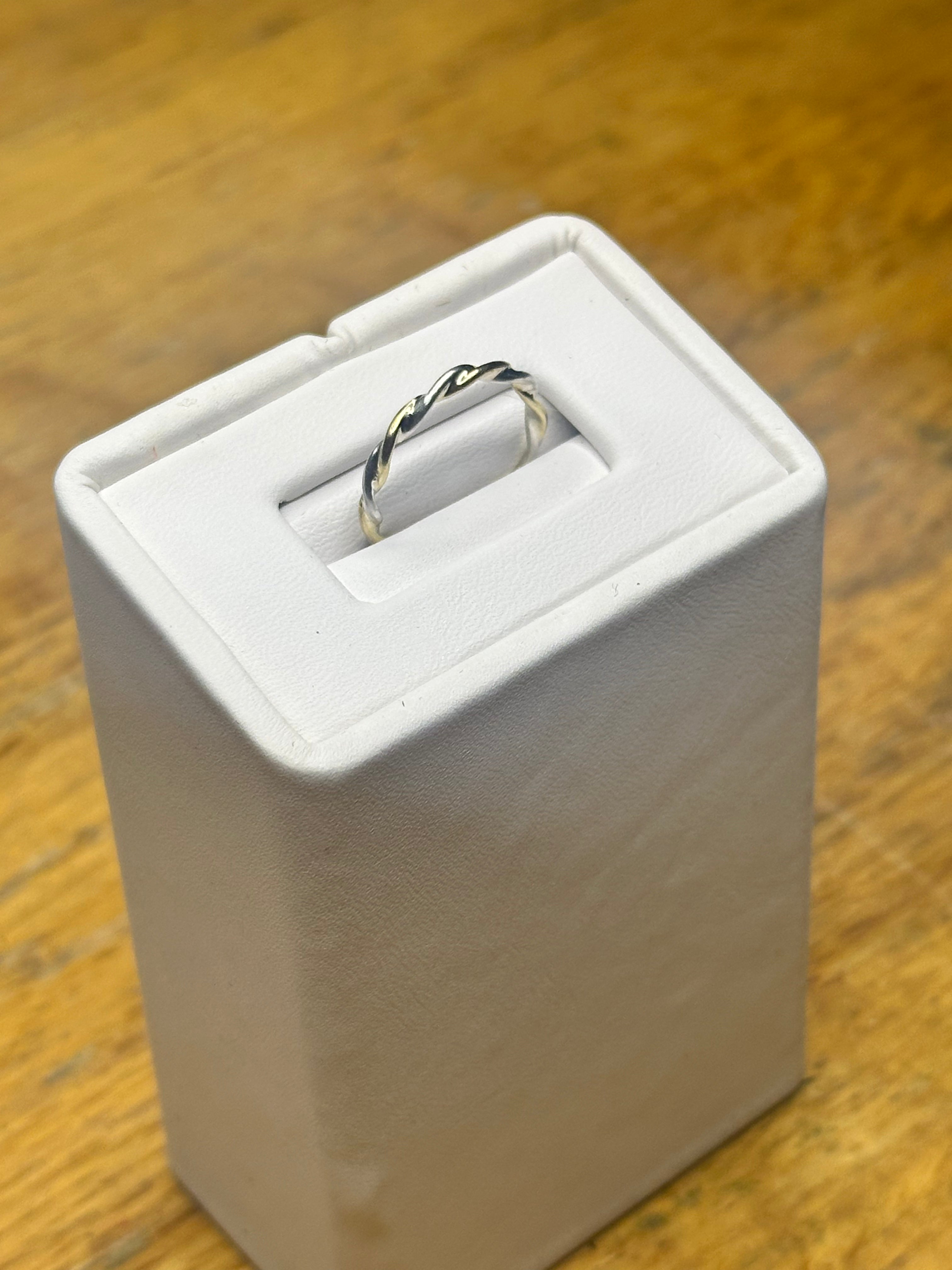 Harmony Twist Ring - Brass & Sterling Silver