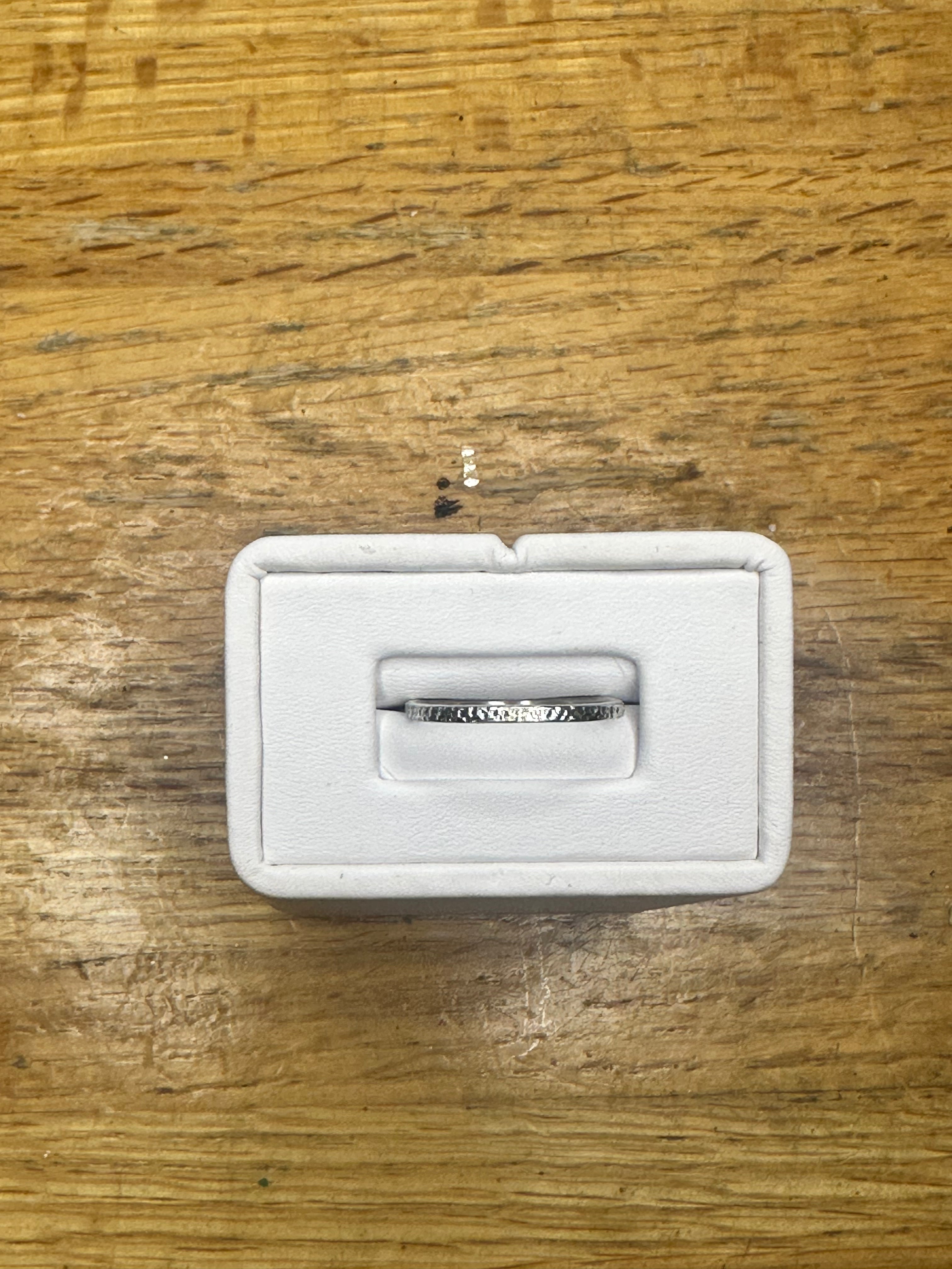 Textured Halo Sterling Silver Ring