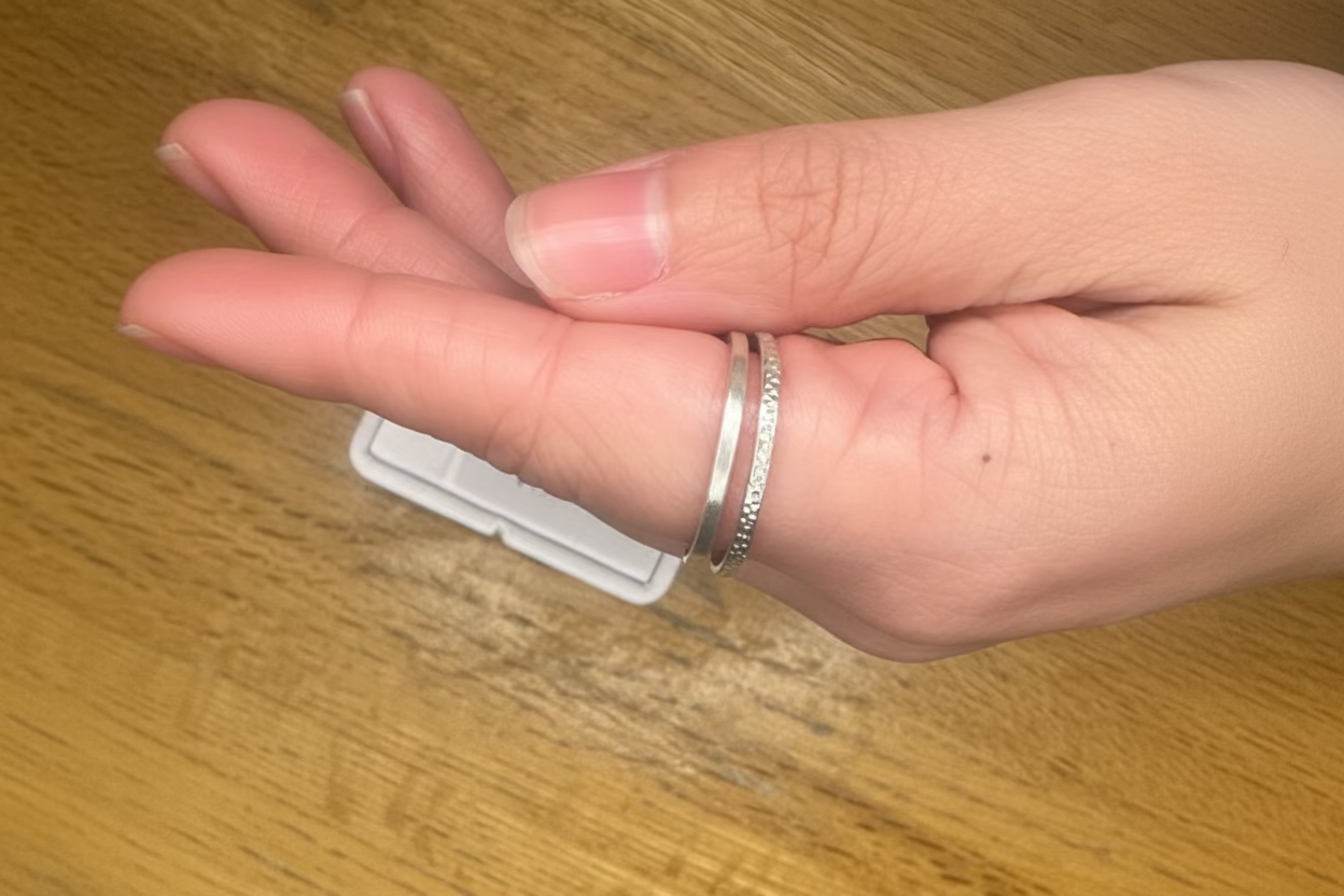 Textured Halo Sterling Silver Ring