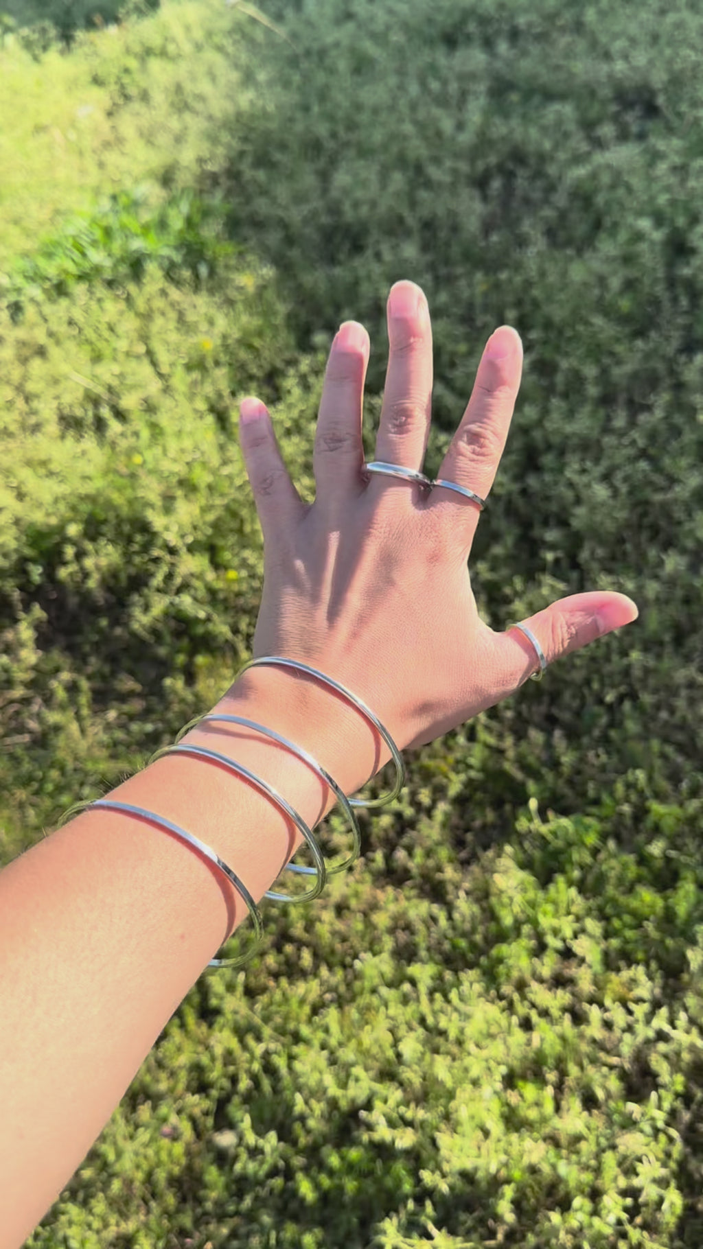 Straight Edge Bangle - 0.925 Sterling Silver