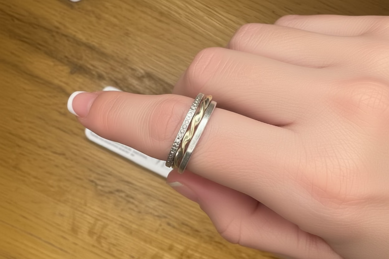 Entwined Twist Brass Ring